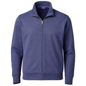 Lands End Men's Sweatshirt XL Navy Full Zip 100% Cotton